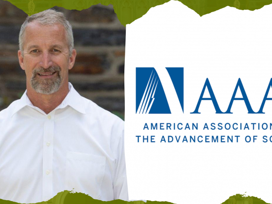 Flyer with Steven Haase's photo on the left and the American Association for the Advancement of Sciences logo on the right