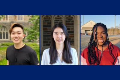 Three Juniors Selected as Faculty Scholars for Excellence in Research